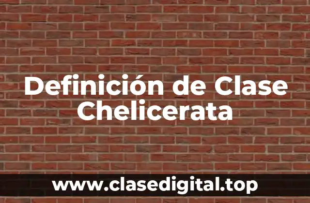 Definición de Clase Chelicerata