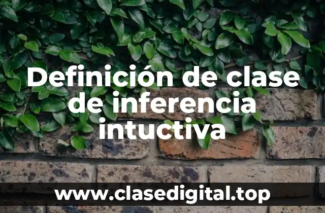 Definición de clase de inferencia intuctiva
