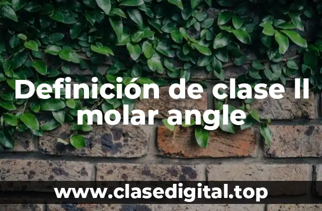 Definición de clase ll molar angle