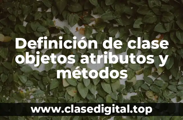 Ejemplos de clase objetos atributos y métodos