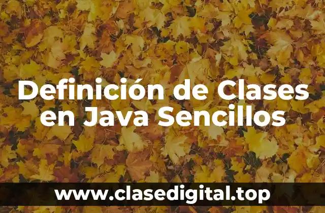 Definición de Clases en Java Sencillos
