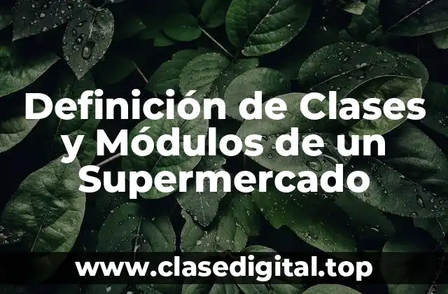 Definición de Clases y Módulos de un Supermercado