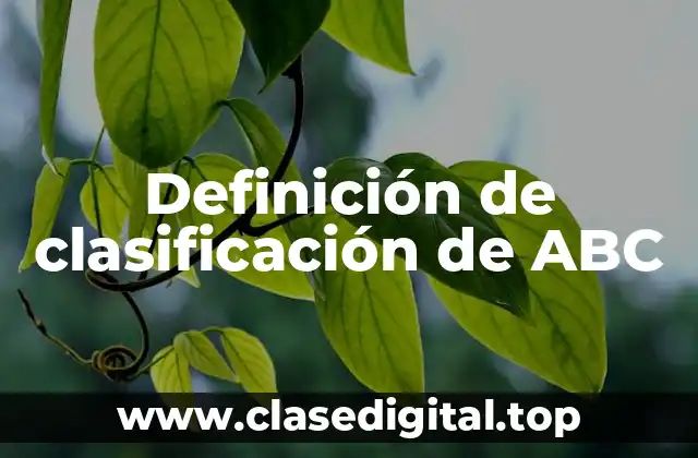 Ejemplos de clasificación de ABC