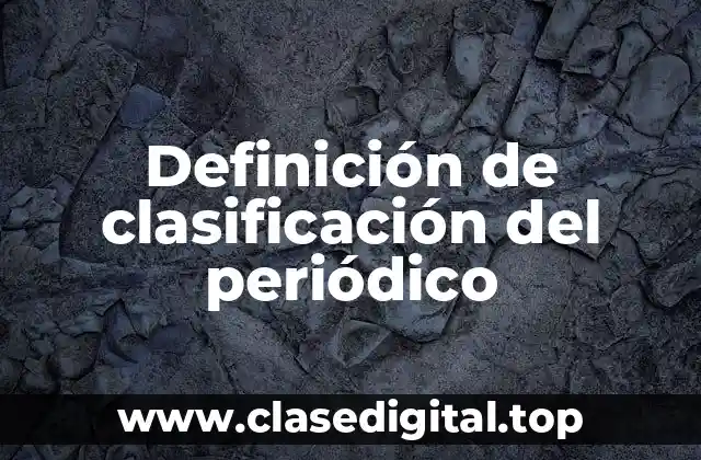 Ejemplos de clasificación del periódico