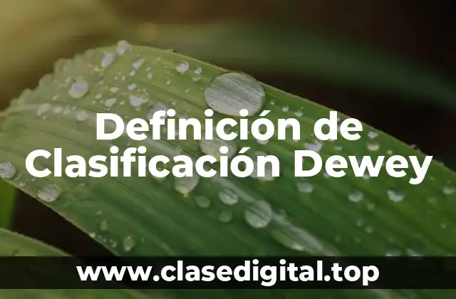 Ejemplos de clasificación Dewey