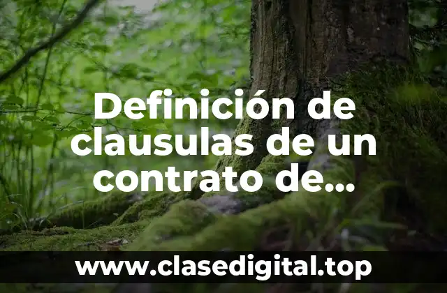 Definición de clausulas de un contrato de compraventa internacional