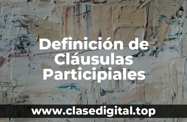 Definición de Cláusulas Participiales