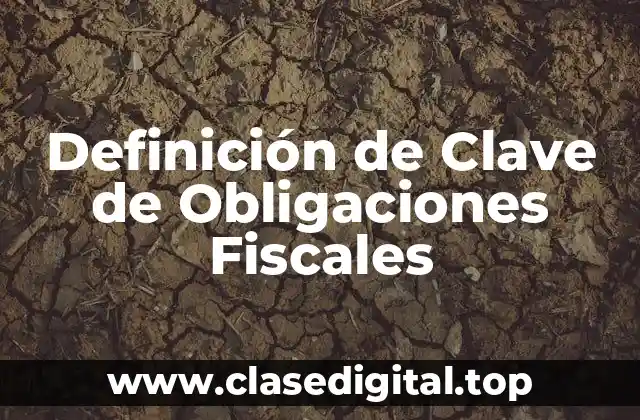Definición de Clave de Obligaciones Fiscales
