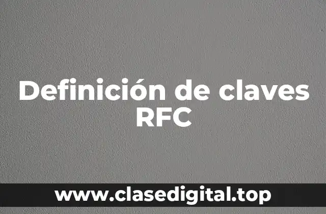 Definición de claves RFC