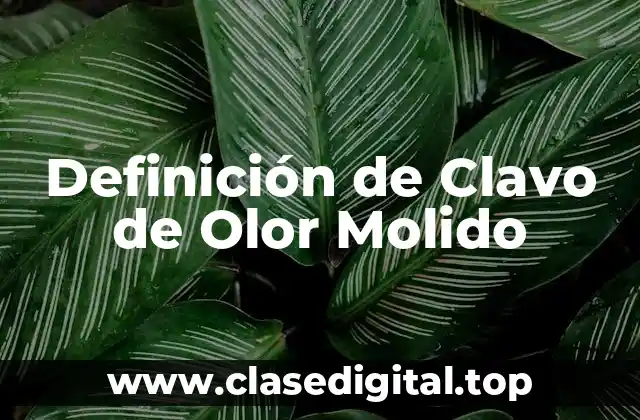 Definición de Clavo de Olor Molido