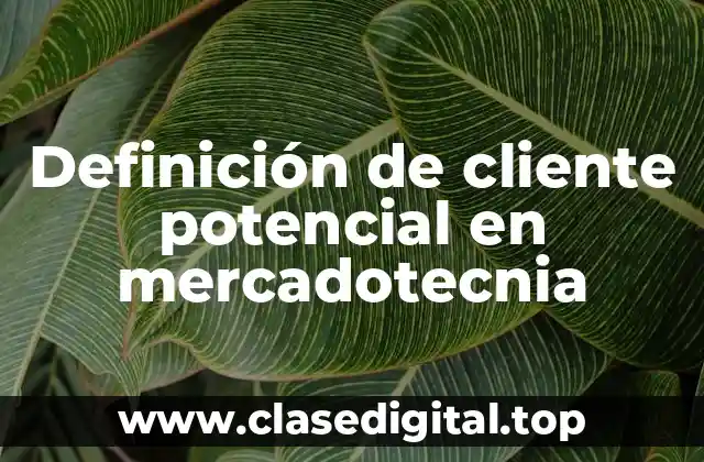 Definición de cliente potencial en mercadotecnia