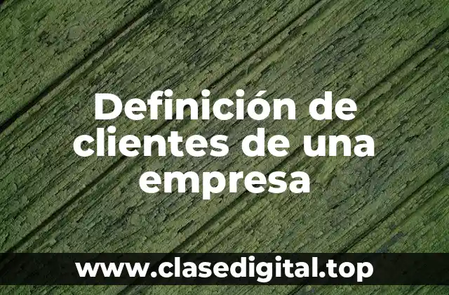 Definición de clientes de una empresa