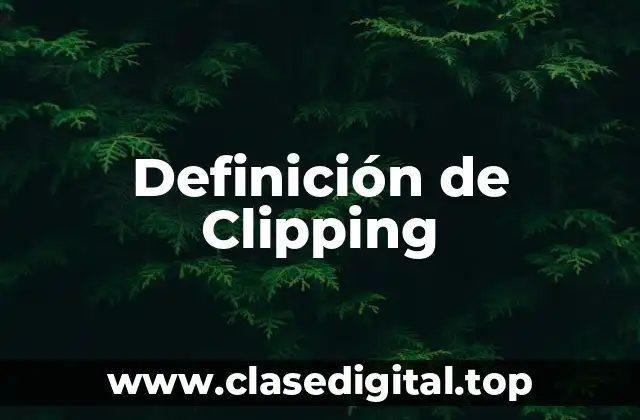 Definición de Clipping