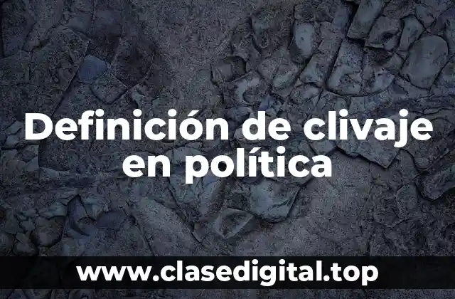Definición de clivaje en política