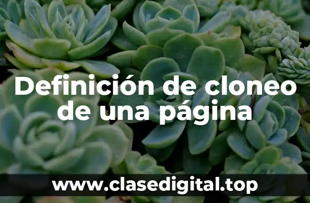 Definición de cloneo de una página