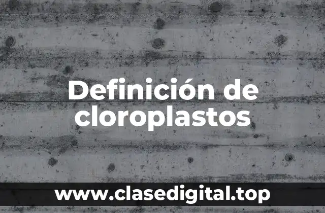 Definición de cloroplastos
