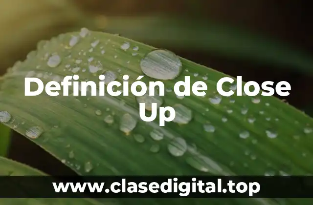 Definición de Close Up