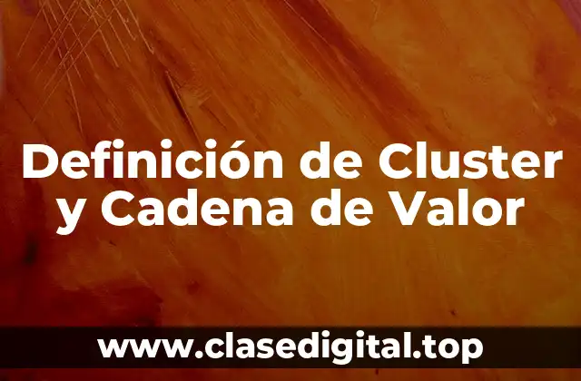 Definición de Cluster y Cadena de Valor
