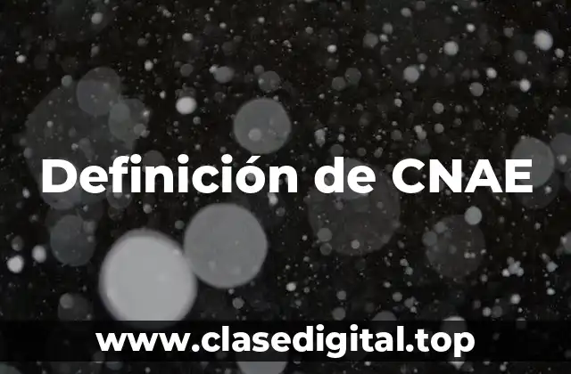 Definición de CNAE