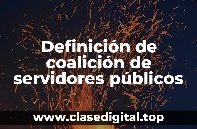 Definición de coalición de servidores públicos