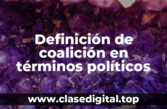 Definición técnica de coalición en términos políticos