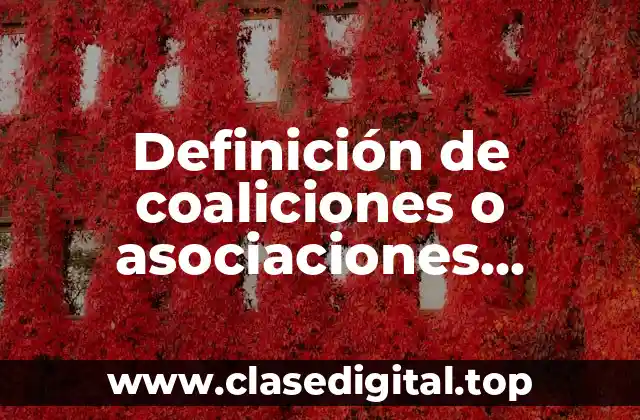Definición de coaliciones o asociaciones patronales en México