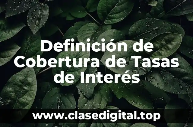 Definición de Cobertura de Tasas de Interés