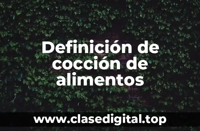 Definición de cocción de alimentos