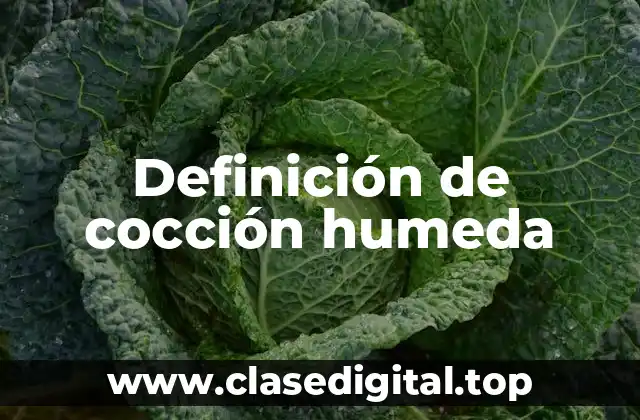 Definición de cocción humeda