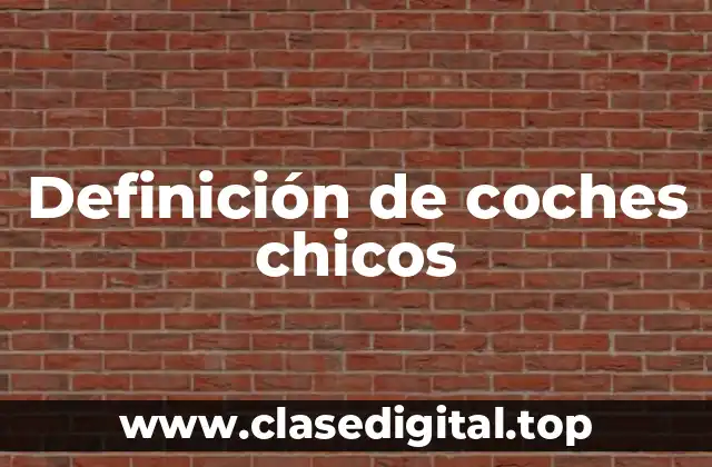 Ejemplos de coches chicos