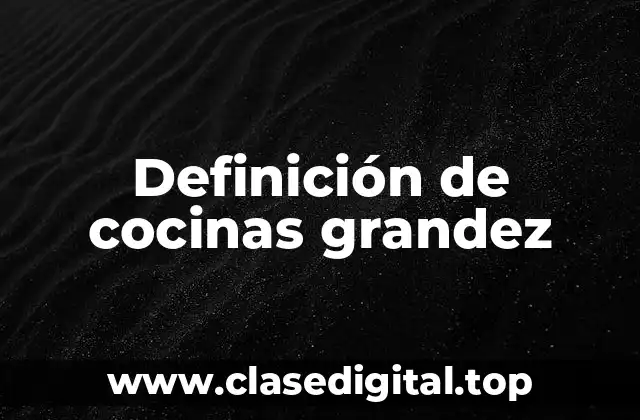 Ejemplos de cocinas grandez