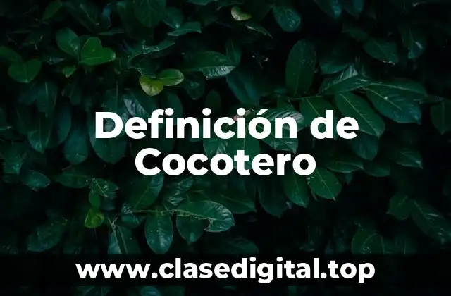 Definición de Cocotero