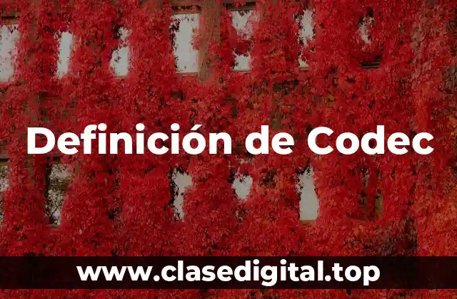 Definición de Codec