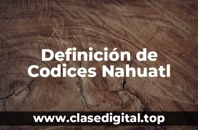 Definición de Codices Nahuatl