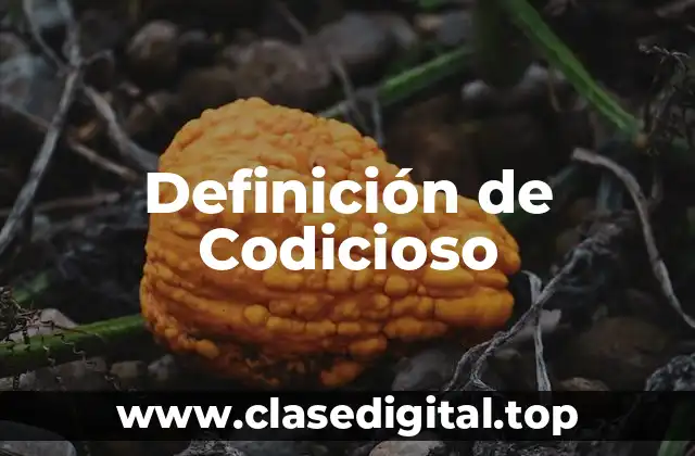 Definición de Codicioso