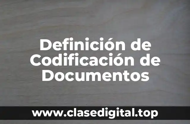 Definición de Codificación de Documentos