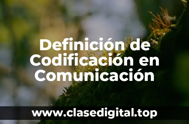 Definición de Codificación en Comunicación