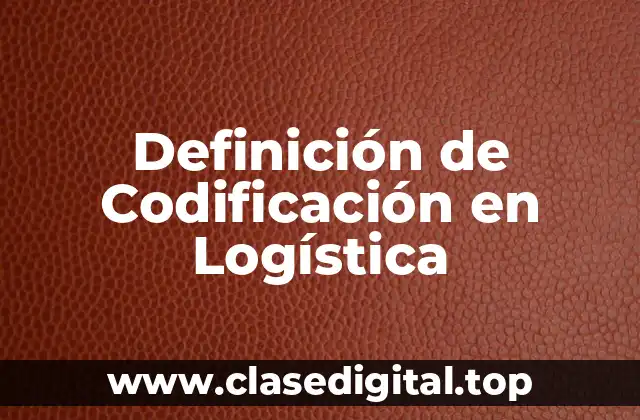 Definición de Codificación en Logística