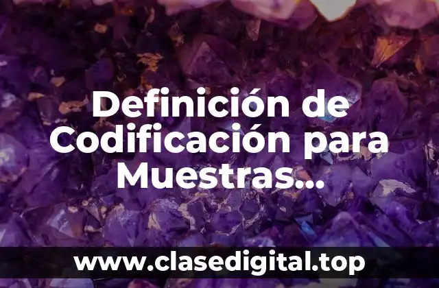 Ejemplos de Codificación para Muestras Investigación