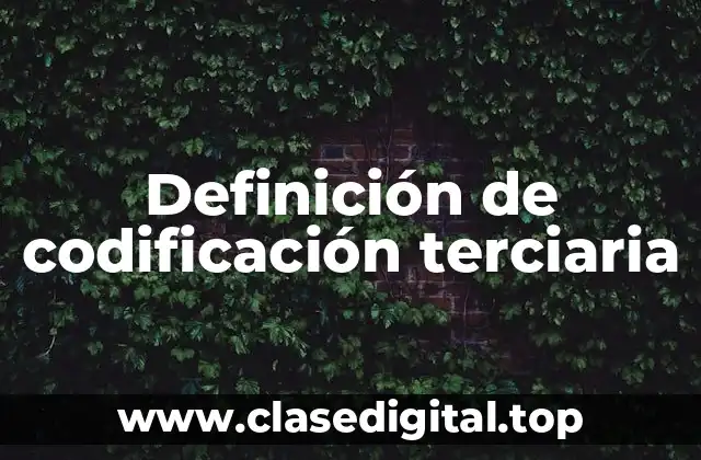 Definición de codificación terciaria