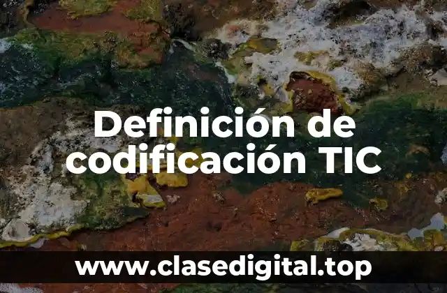 Definición de codificación TIC