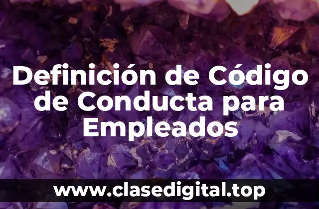 Definición de Código de Conducta para Empleados