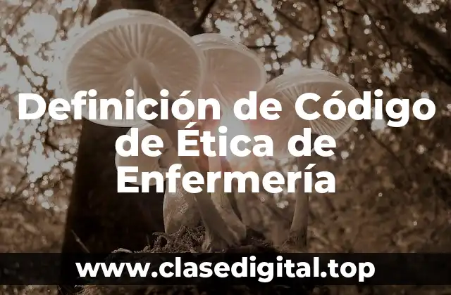 Definición de Código de Ética de Enfermería