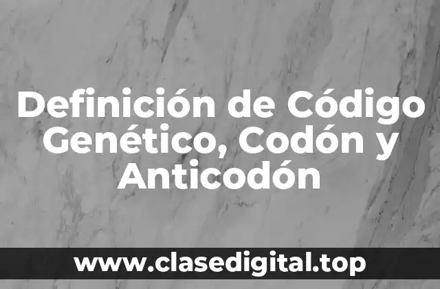 Definición técnica de Código Genético