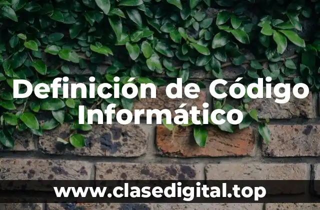 Definición de Código Informático