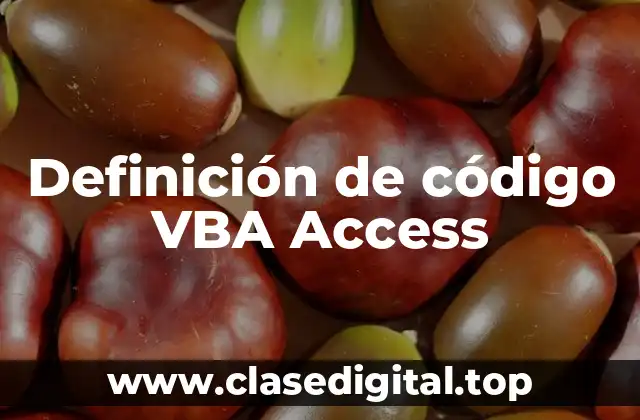 Ejemplos de código VBA en Access
