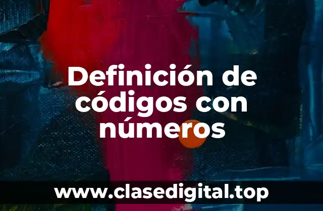 Definición de códigos con números