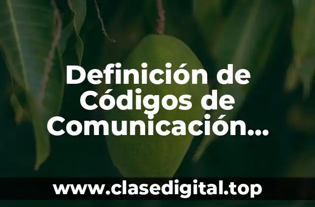Definición de Códigos de Comunicación Humana
