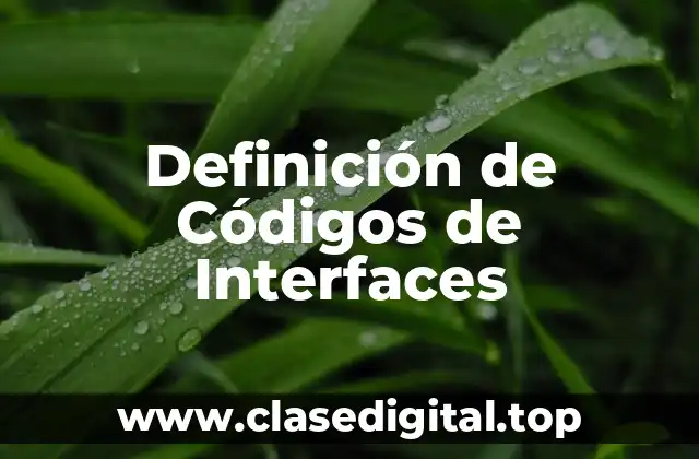 Definición de Códigos de Interfaces