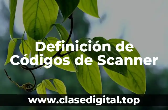 Definición de Códigos de Scanner